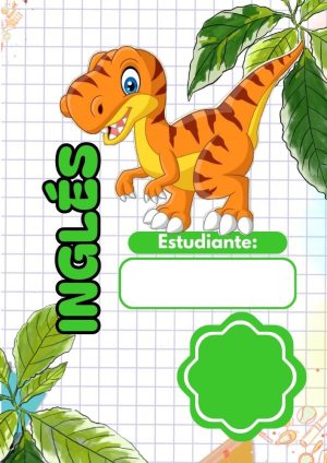 Portada escolar de Dinosaurios para cuadernos