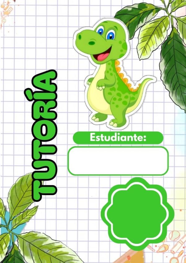 Portada de Dinosaurios para cuaderno escolar