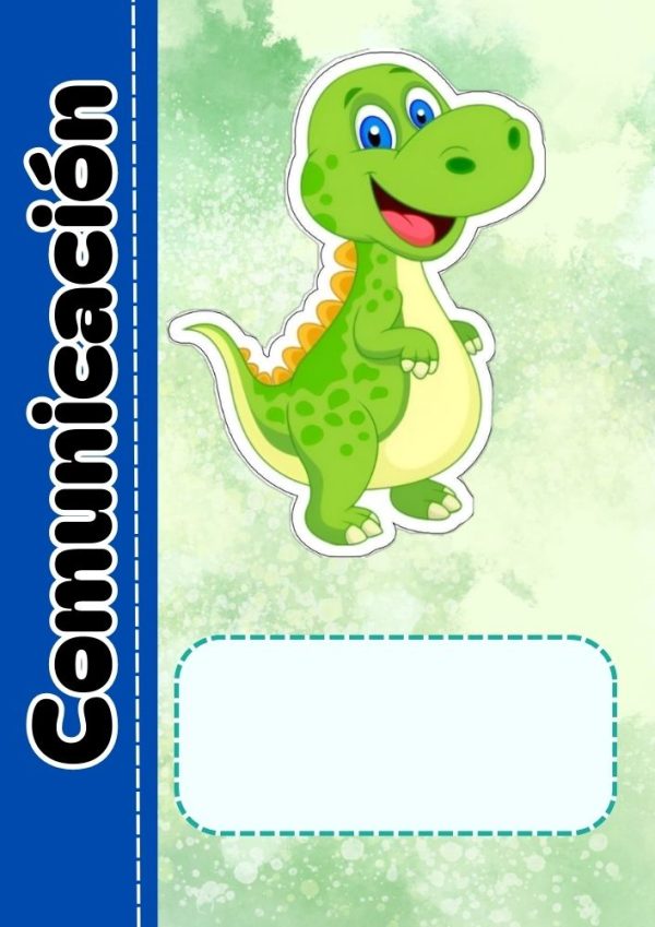 Portada bonita de Dinosaurios para cuaderno