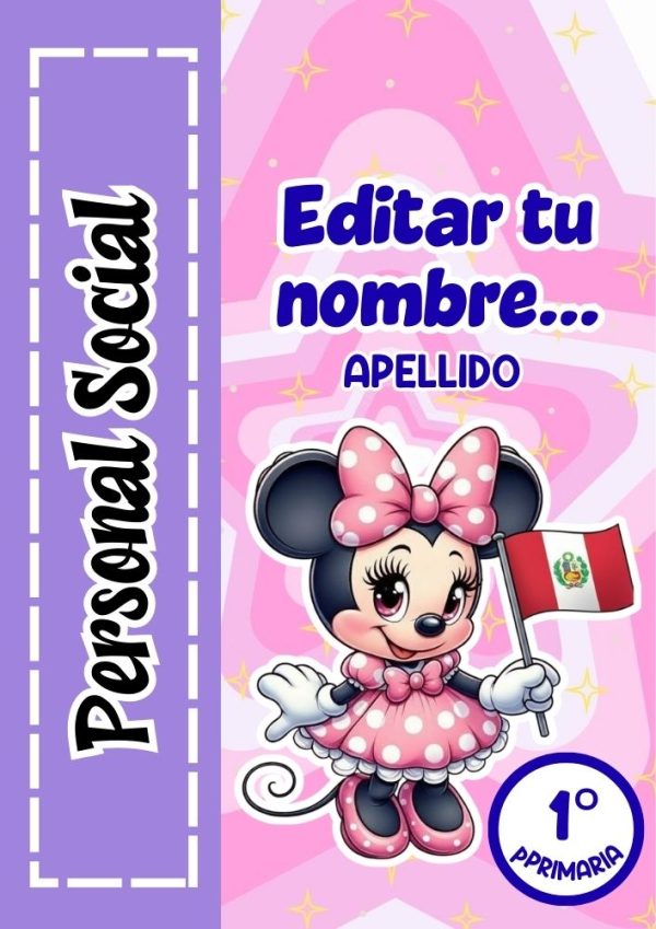 Portada de cuaderno de Disney lista para imprimir