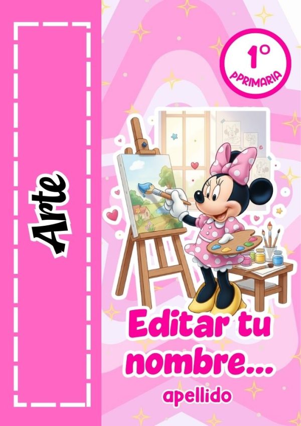 Portada colorida de Disney para cuaderno
