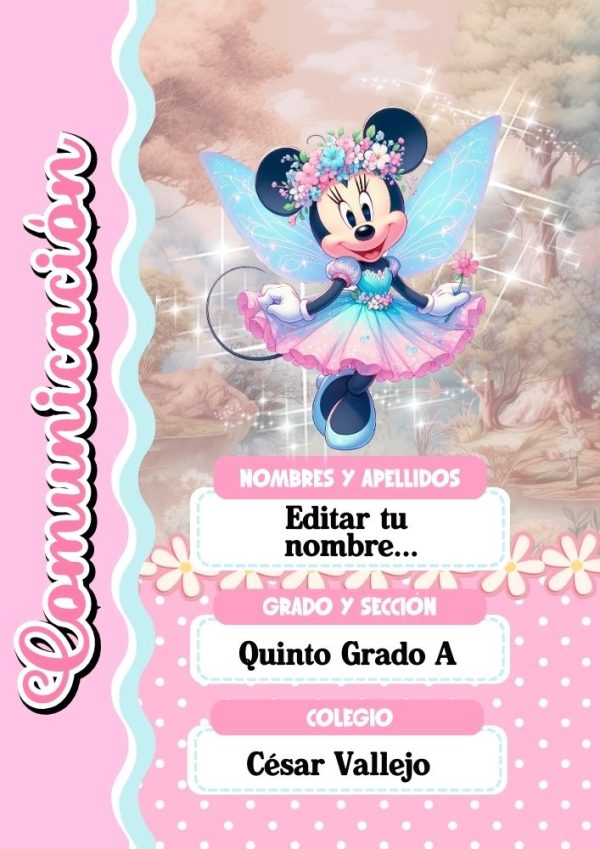 Portada decorativa de Disney para cuaderno
