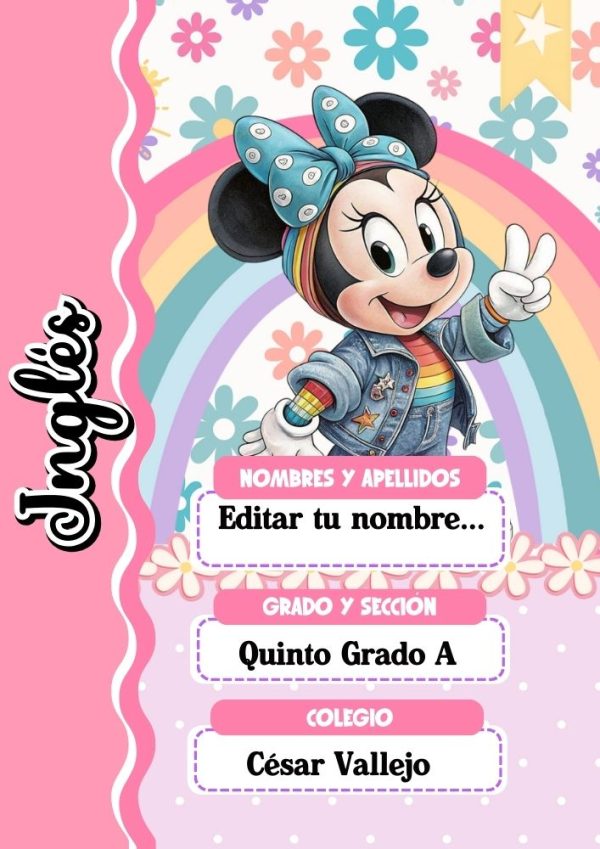 Portada de cuaderno Disney para imprimir gratis