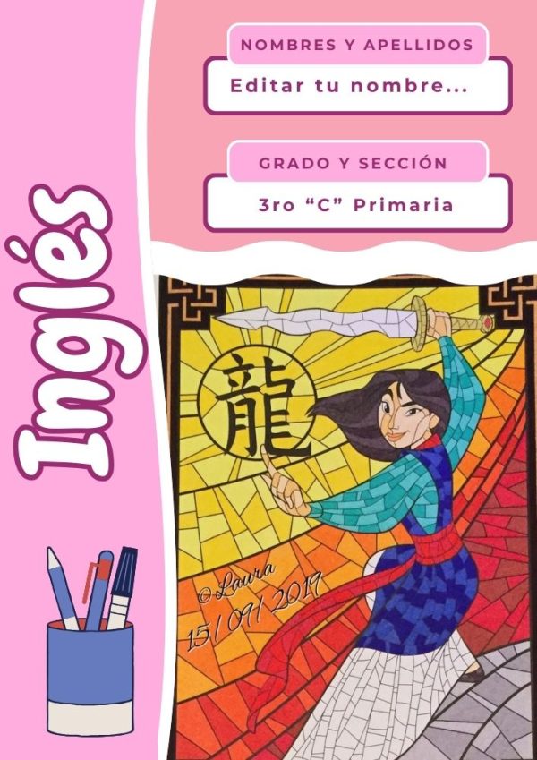 Portada creativa de Disney para cuaderno