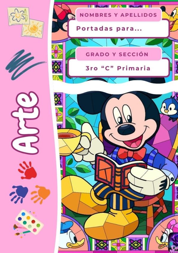 Portada de Disney para cuaderno de clases