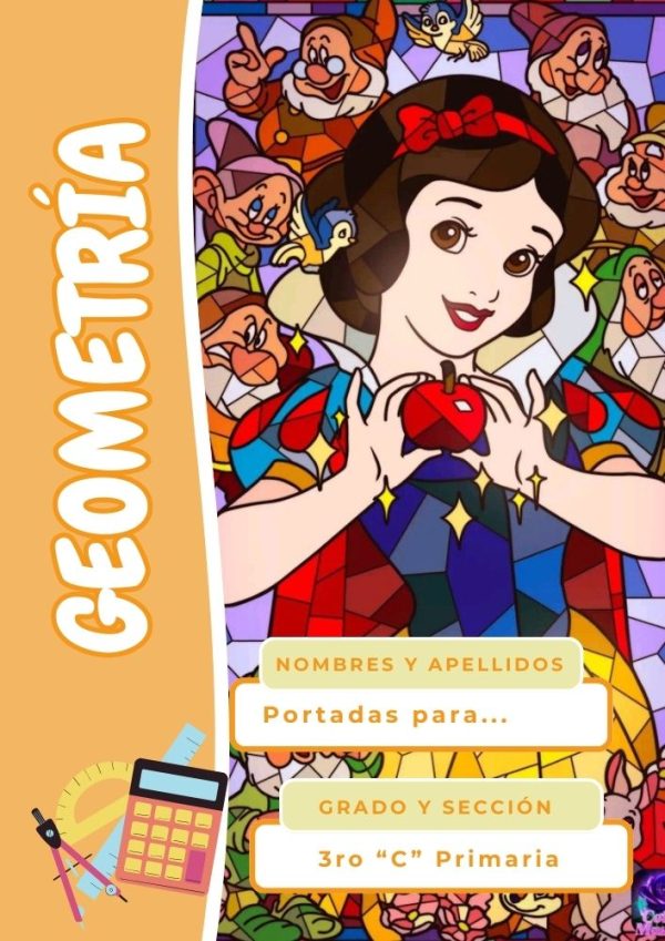Portada de Disney para cuaderno escolar