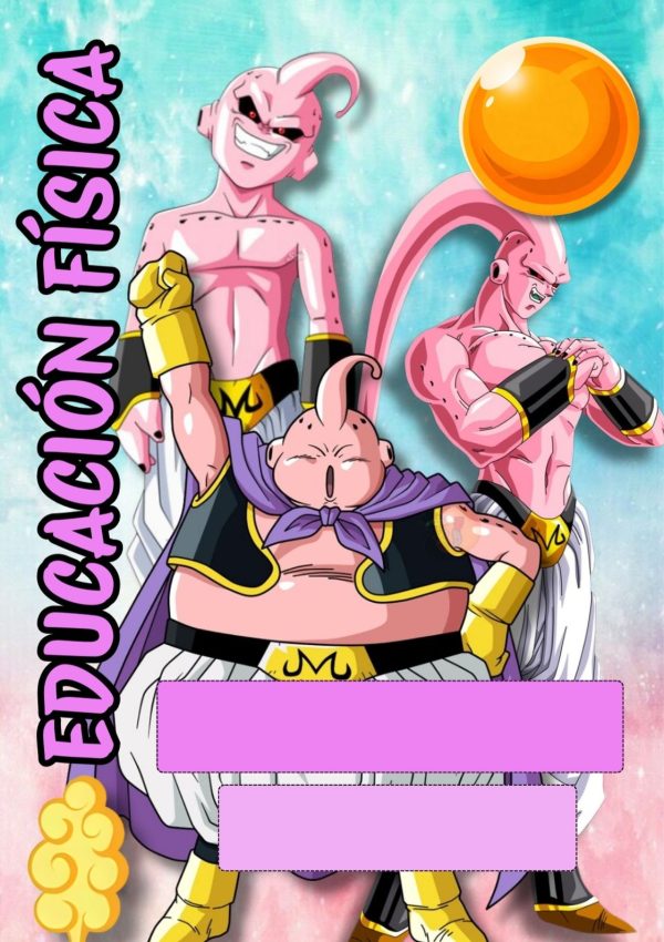 Portada de cuaderno de Dragon Ball Z lista para imprimir