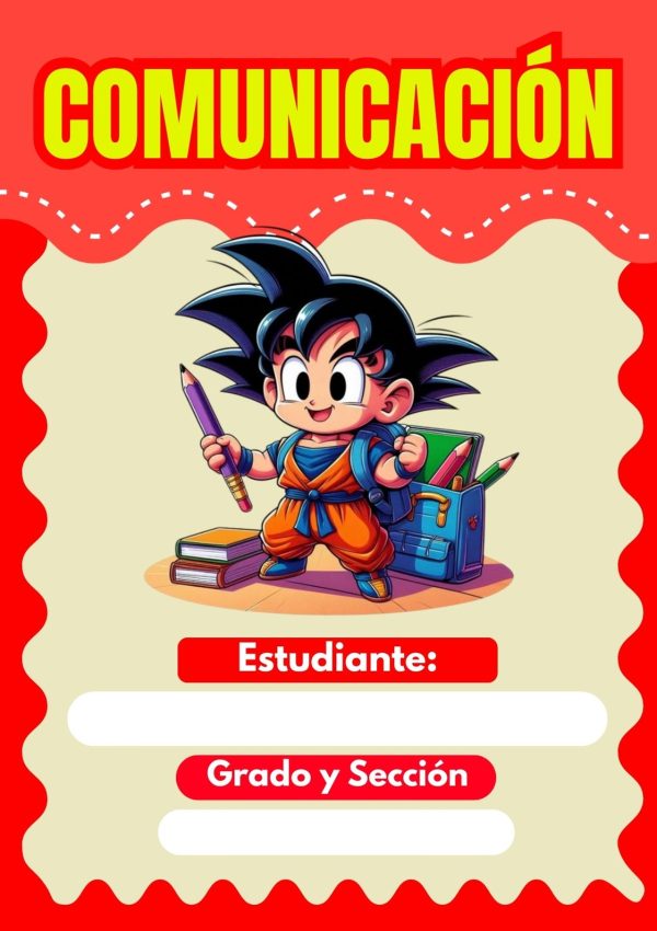 Portada de cuaderno Dragon Ball Z para imprimir gratis
