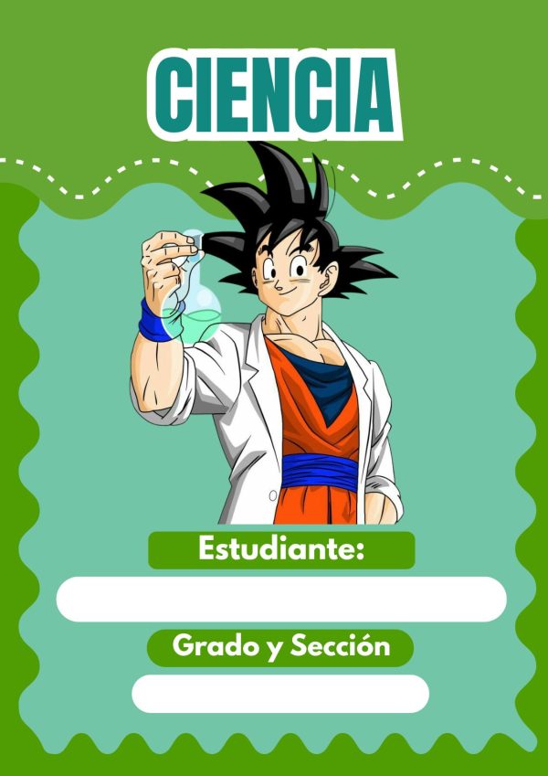 Portada creativa de Dragon Ball Z para cuaderno