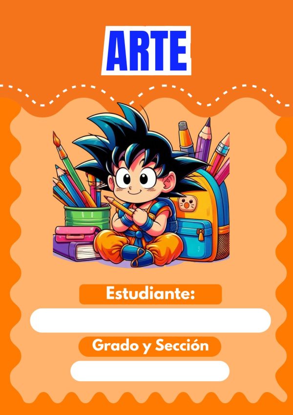 Portada de Dragon Ball Z para cuadernos escolares