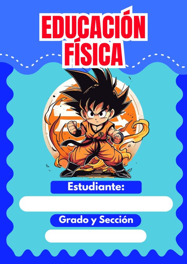 Portada de cuaderno de Dragon Ball Z para niños