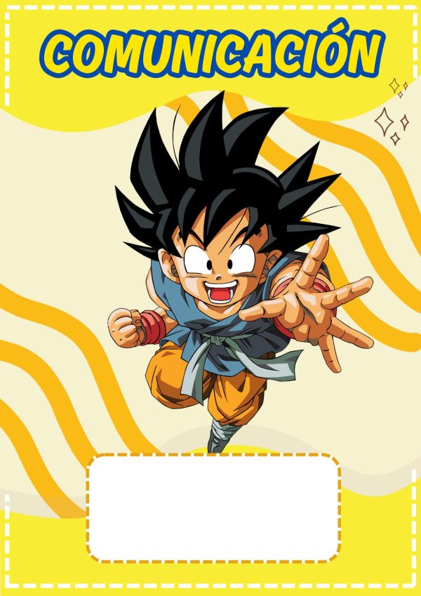 Portada bonita de Dragon Ball Z para cuaderno