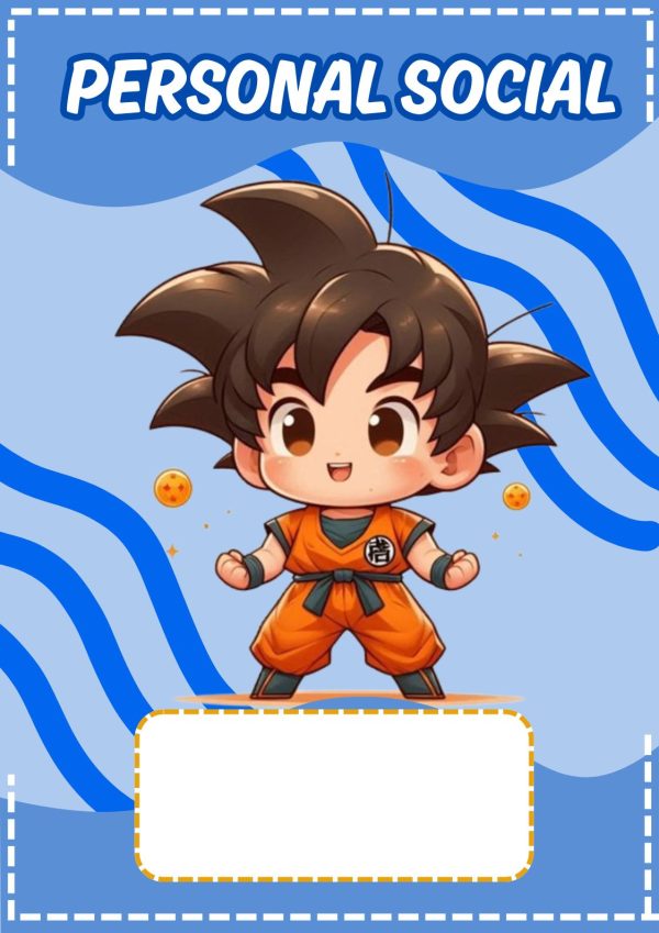 Portada de Dragon Ball Z para cuaderno de clases