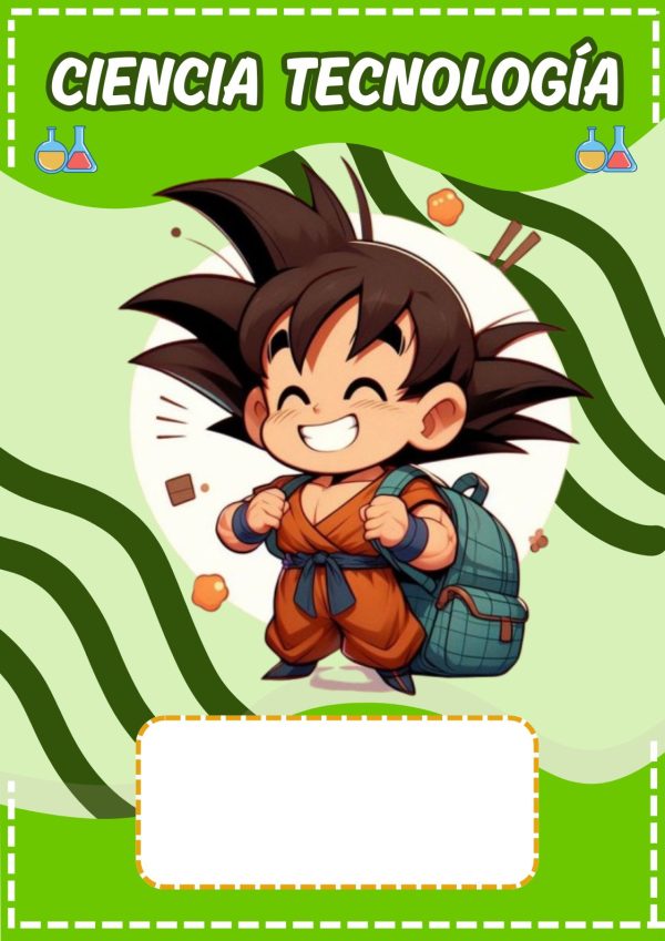 Portada escolar de Dragon Ball Z para cuadernos