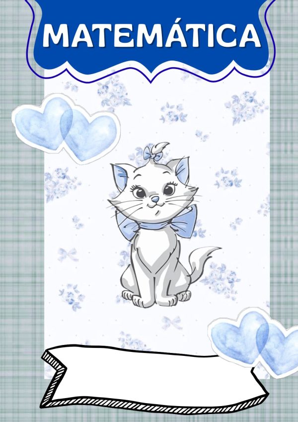 Portada de Gatita Marie para cuadernos de primaria