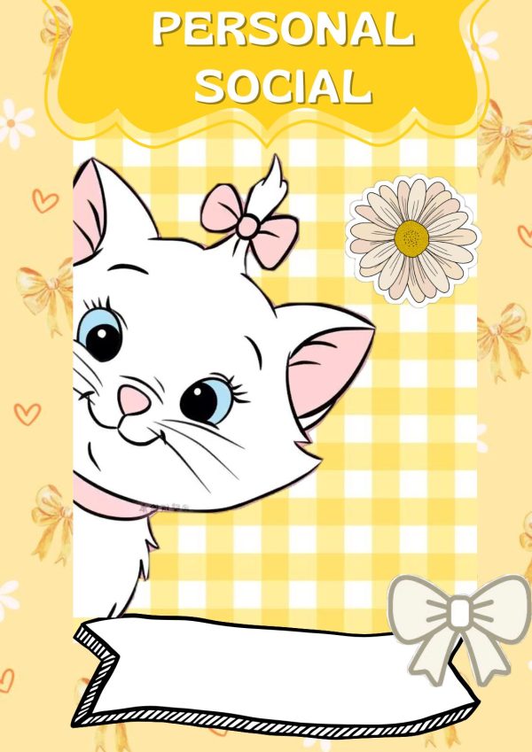 Portada de Gatita Marie para cuaderno escolar