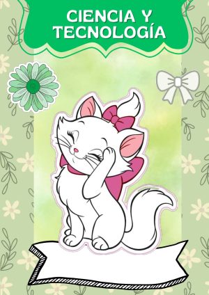 Portada bonita de Gatita Marie para cuaderno