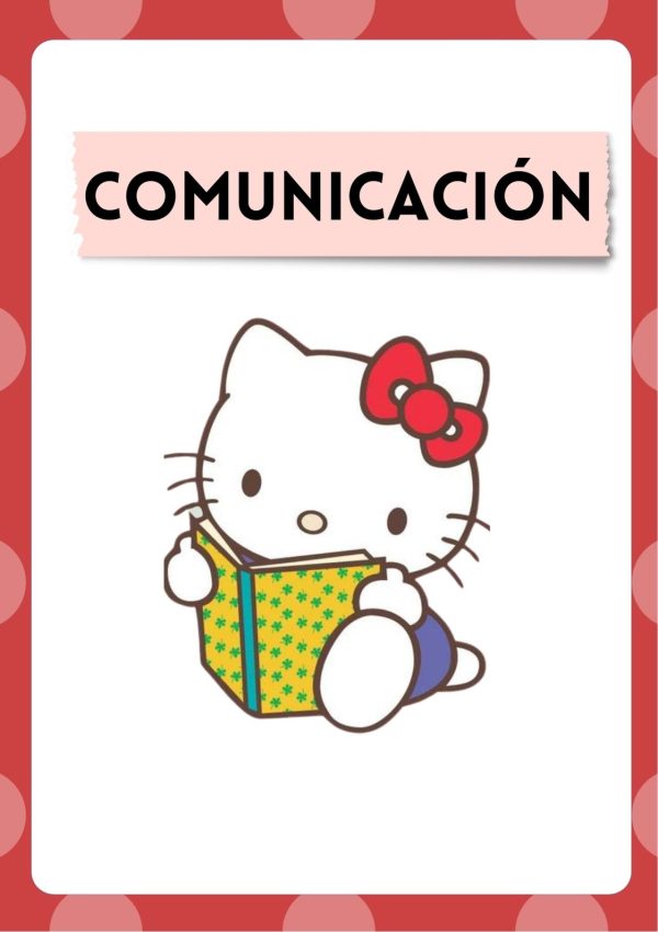 Portada colorida de hello kitty para cuaderno