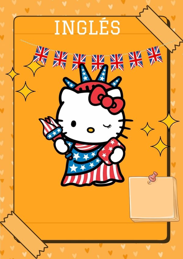 Portada bonita de hello kitty para cuaderno