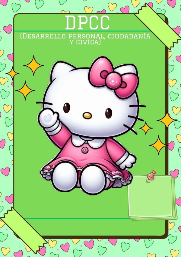 Portada de cuaderno de hello kitty para niños