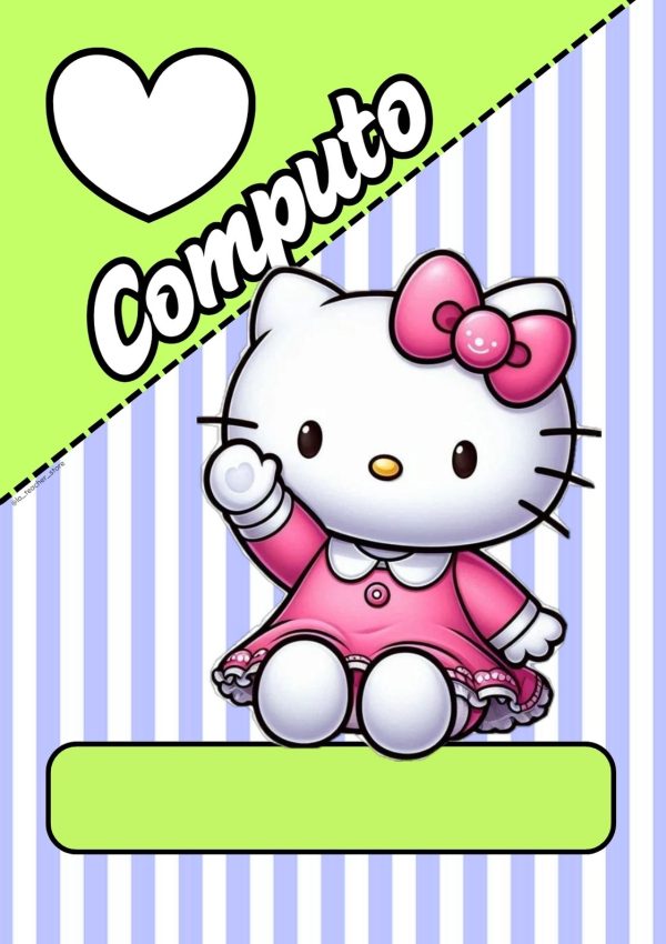 Portada de cuaderno hello kitty para imprimir gratis