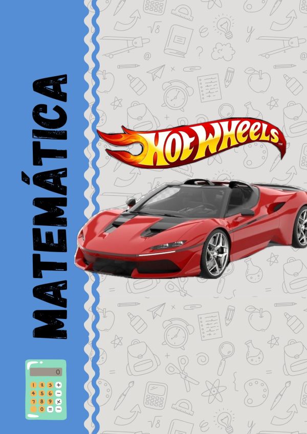 Portada de hot wheels para cuaderno de clases