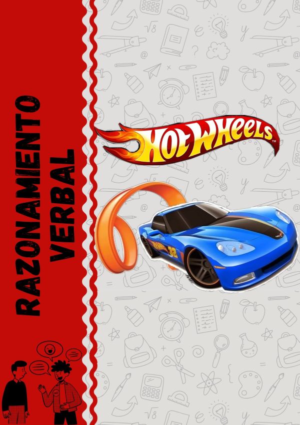 Portadas de hot wheels para cuadernos de primaria