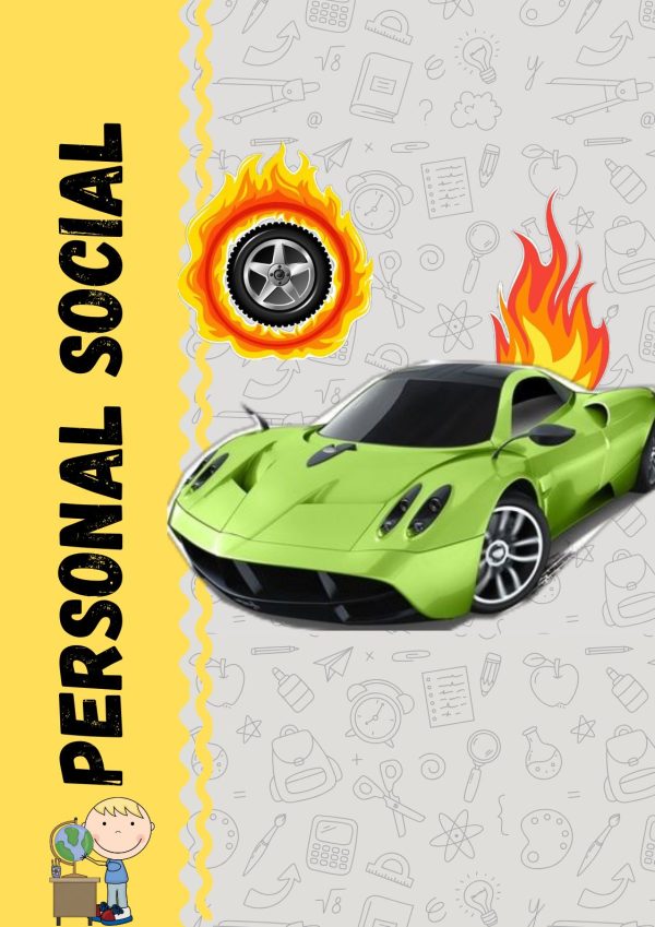 Portada de cuaderno de hot wheels para niños