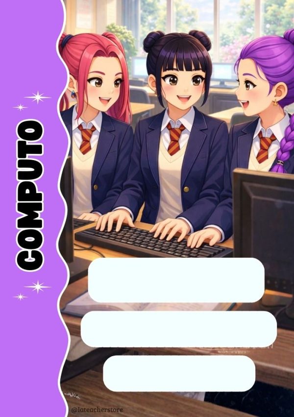 Portada creativa de Huntrix para cuaderno