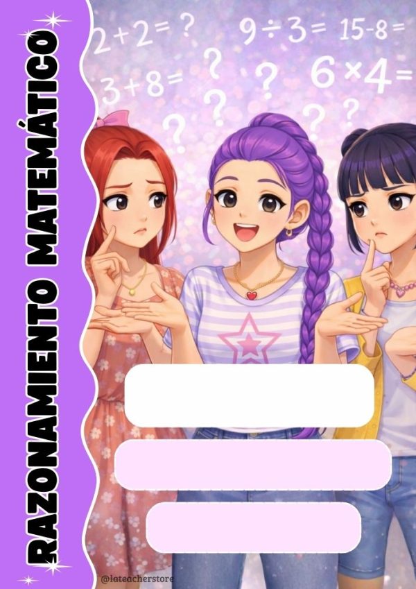 Portada de Huntrix para cuadernos escolares