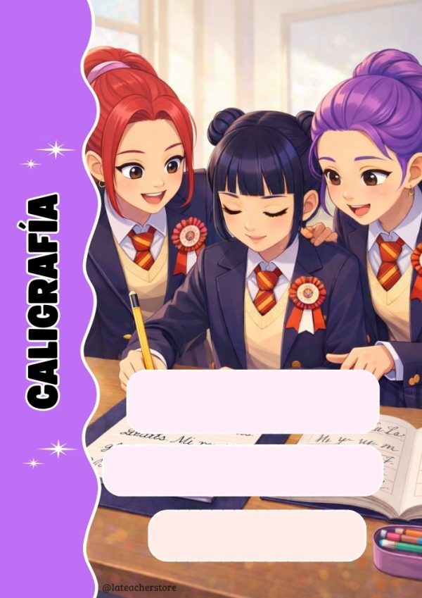 Portada de Huntrix para cuaderno de clases