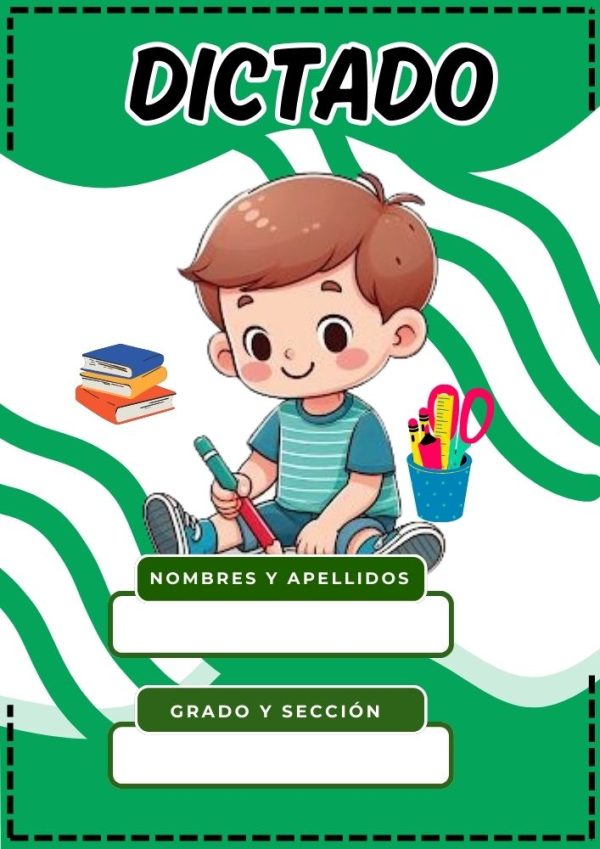 Portada de cuaderno Inicial para imprimir gratis