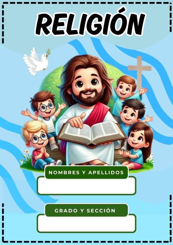 Portada decorativa de Inicial para cuaderno