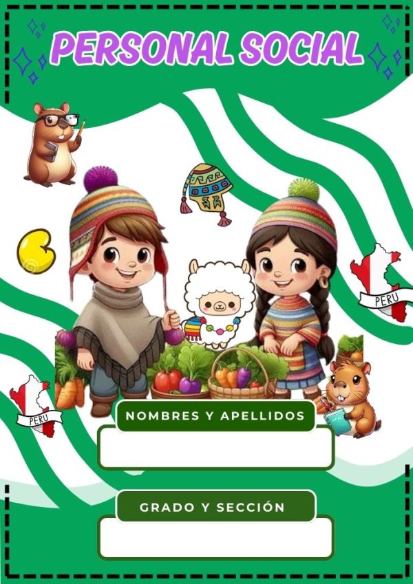 Portada de cuaderno de Inicial para niños