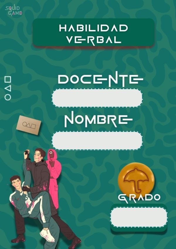 Portada colorida de El Juego del Calamar para cuaderno