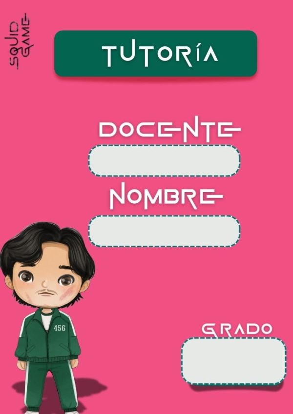 Portada de El Juego del Calamar para cuaderno de primaria