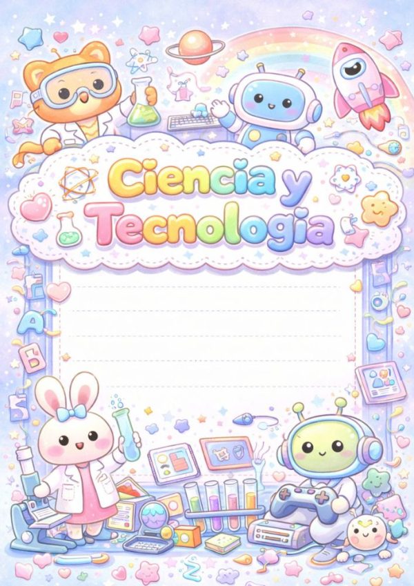 Portadas de kawaii para cuadernos de primaria