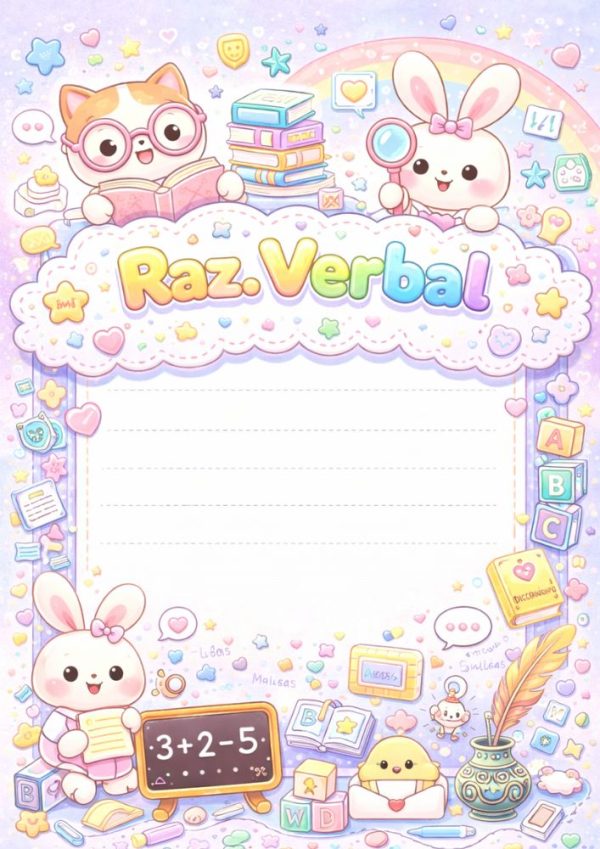 Portada escolar de kawaii para cuadernos