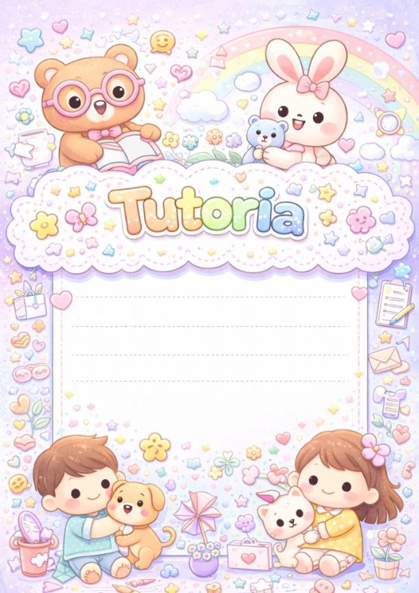 Portadas de kawaii para imprimir en A4
