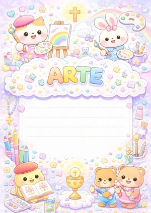 Portadas de kawaii para cuadernos