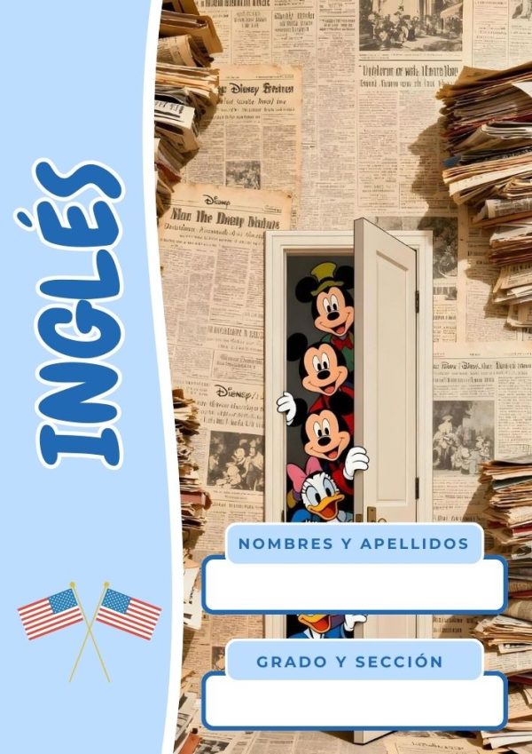 Portada creativa de Mickey Mouse para cuaderno