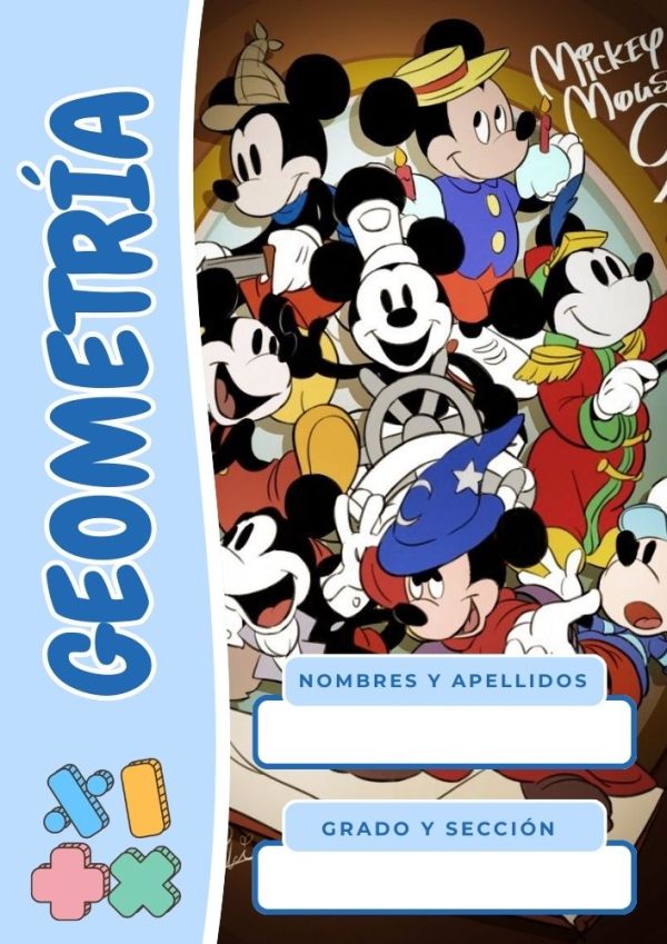 Portadas escolares de Mickey Mouse para imprimir