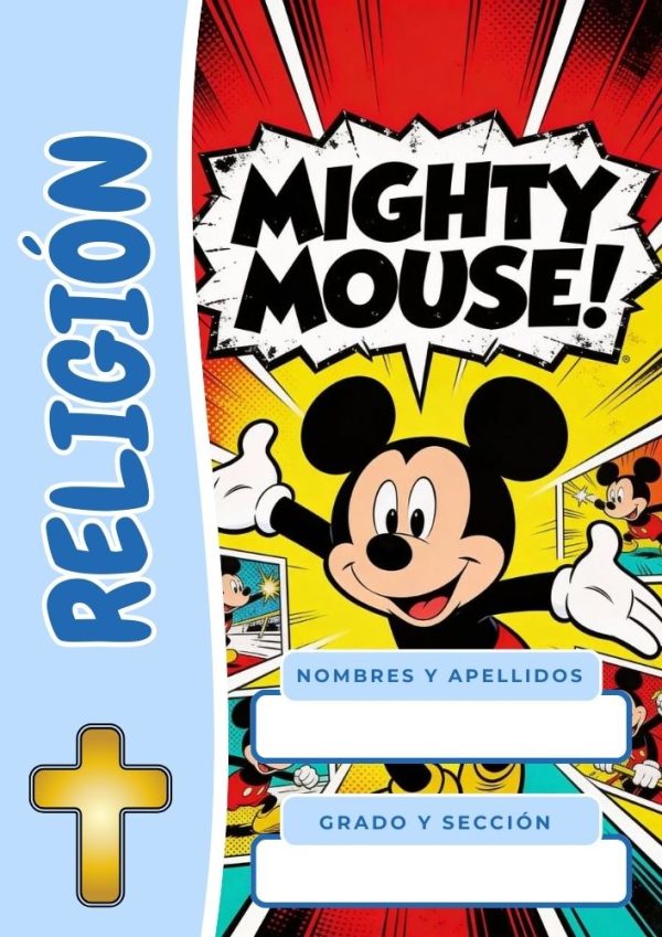 Portada de cuaderno Mickey Mouse para imprimir gratis