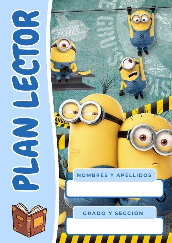 Portada de cuaderno temática Minions para imprimir
