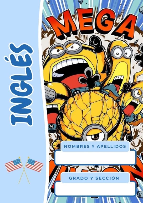 Portada de Minions para cuadernos de primaria