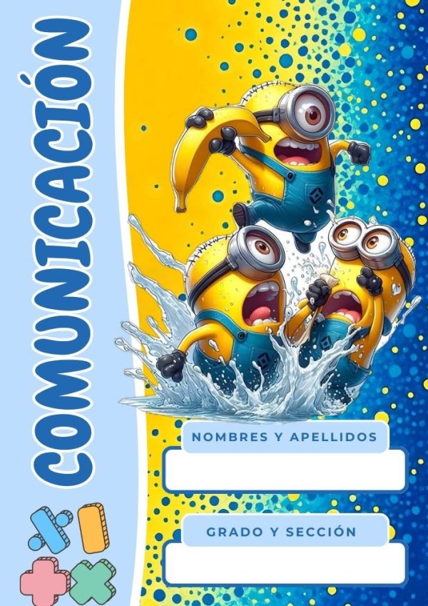 Portada de Minions para cuaderno de clases