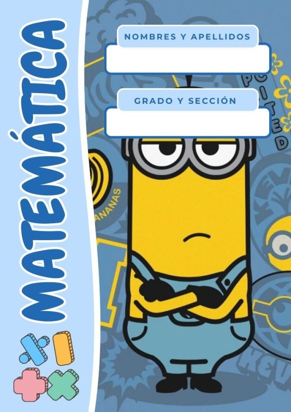 Portadas de Minions para cuadernos de primaria