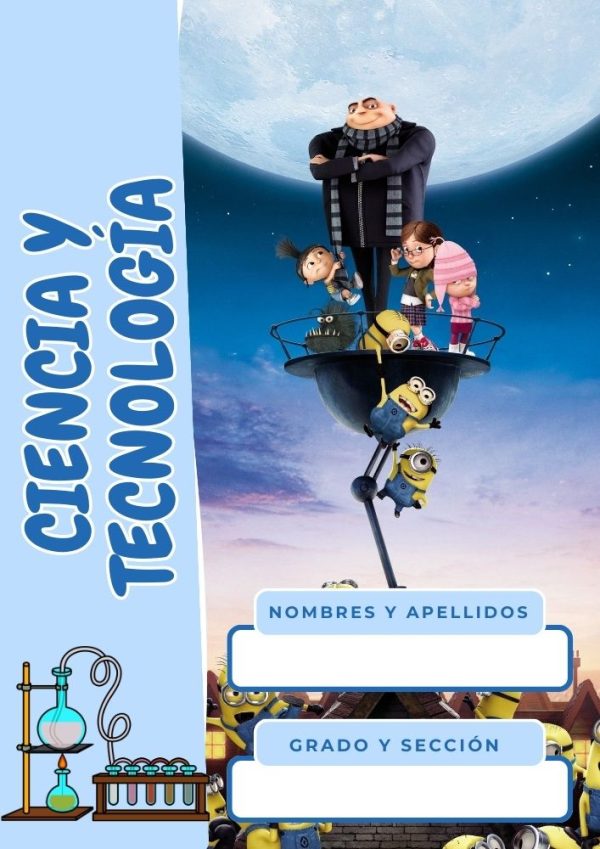 Portada de cuaderno de Minions para niños