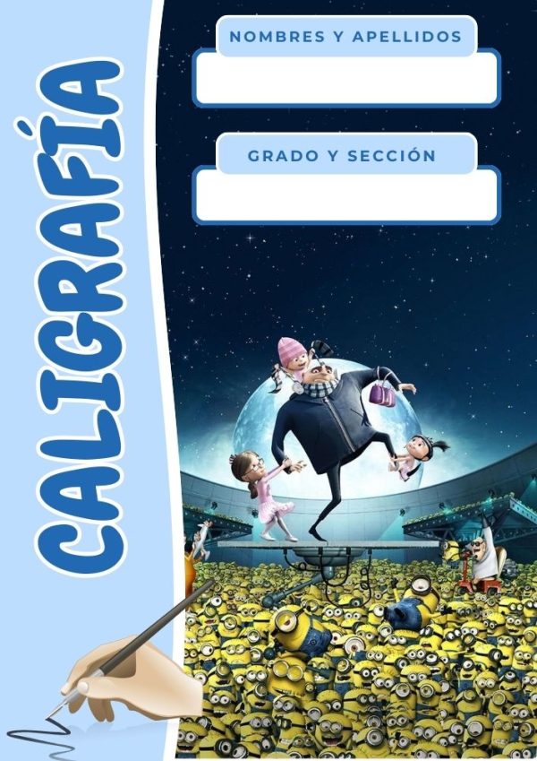 Portada escolar de Minions para cuadernos