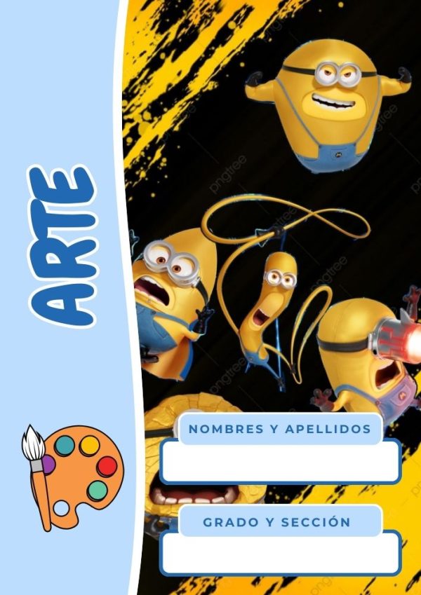 Portada de cuaderno de Minions para imprimir